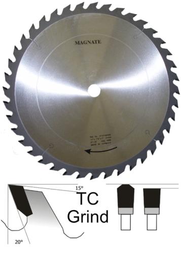 Magnate GR124 Glue Line Rip Saw Blade - 12" Diameter, 36 Tooth, 3-1/8" Bore, .150" Kerf, .110" Plate