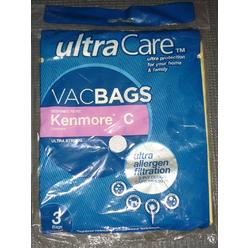 UltraCare 3  Vac Bags For C, Also Fits Type Q Canisters, Vacuum