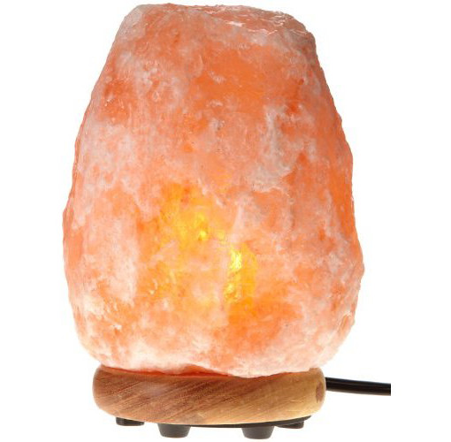 WBM 8-Inch Himalayan Natural Crystal Salt Lamp with Bulb and Cord