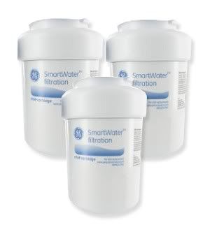 GE (3-Pack) GE Smart Water Refrigerator Water Filter Cartridge 3-Pack