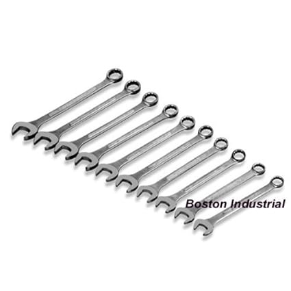 Boston Industrial Jumbo Combination Wrench Set - 10 Pieces
