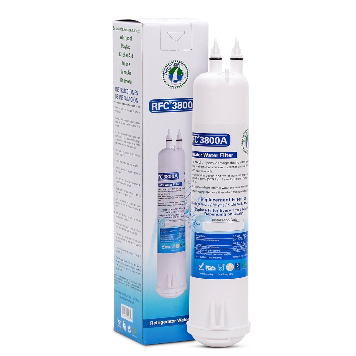 Replacement Parts For T1RFKB1 Refrigerator Replacement Water Filter 4396710