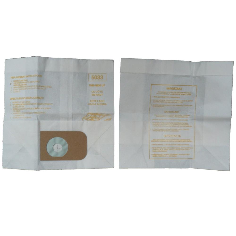 HOME CARE Replacement Canister Vacuum Cleaner Bags 405566, for Style E 5023 5033 20-5023 Bags 6 Pack
