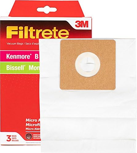 3M Filtrete Ken Style B and Bissell OptiClean, Momentum & Easy Vac MicroAllergen Vacuum Bag