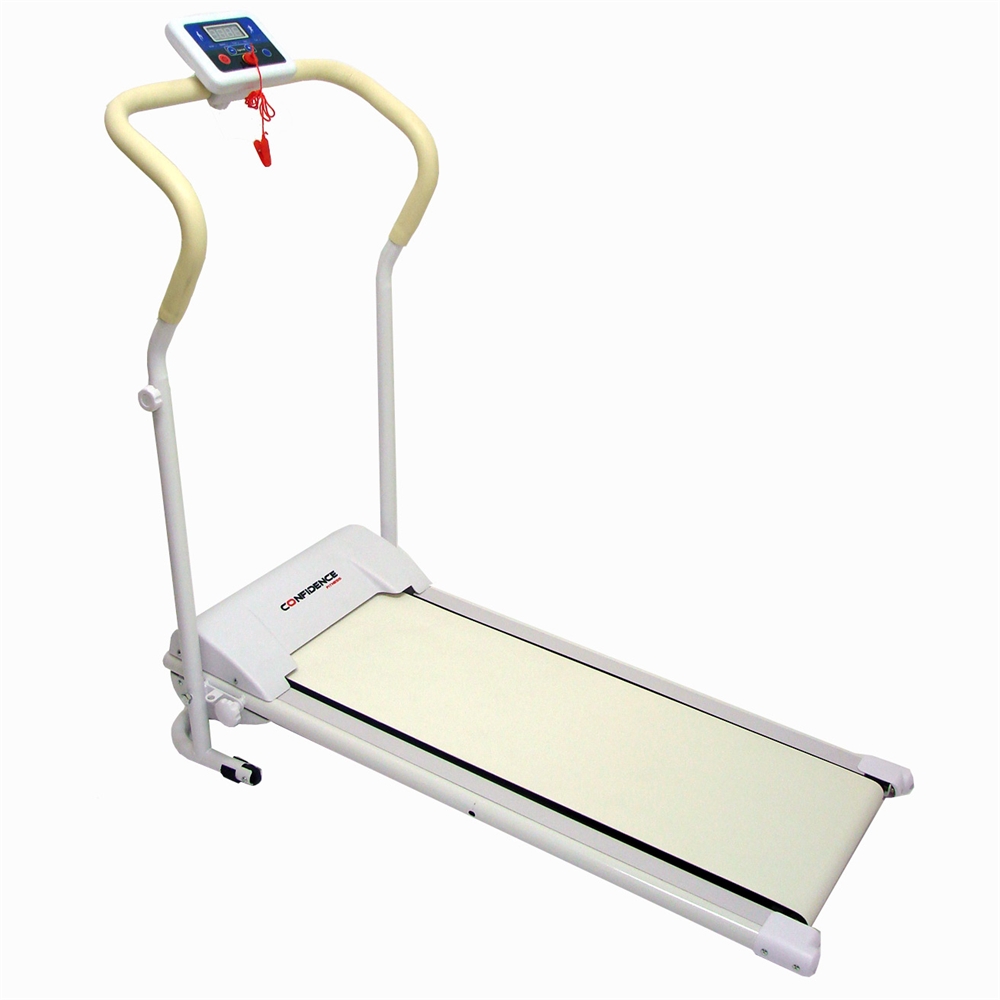 Confidence Power Plus 600W Motorized Fitness Treadmill Running Machine in WHITE