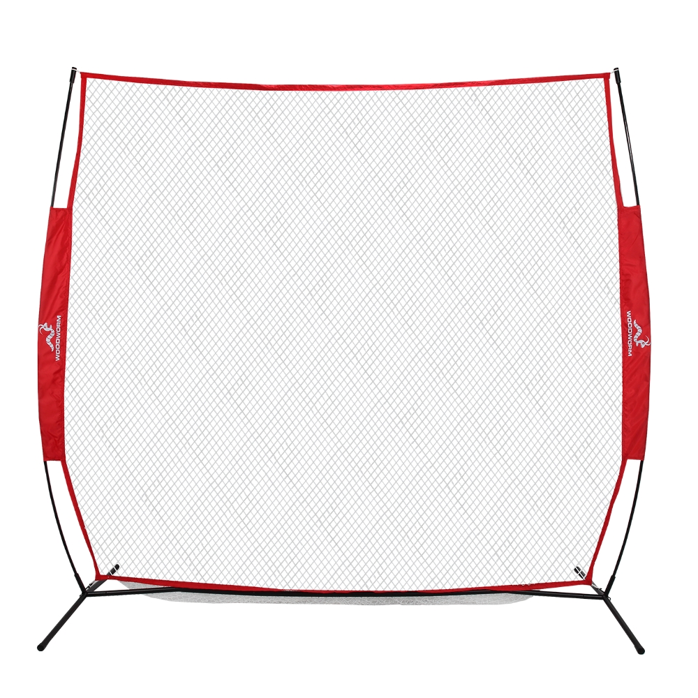 Woodworm Wodoworm 7ft x 7ft Quick Up Sports Bow Frame and Net - Practice/Protective Net Screen for Baseball, Softball and Other Sports
