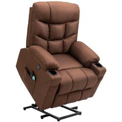 Homegear Fabric Power Lift Electric Recliner Chair with Massage and Vibration