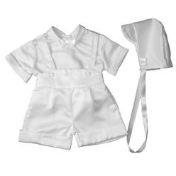 Christening Day White Boys 3-Piece Christening Special Occasion Outfit