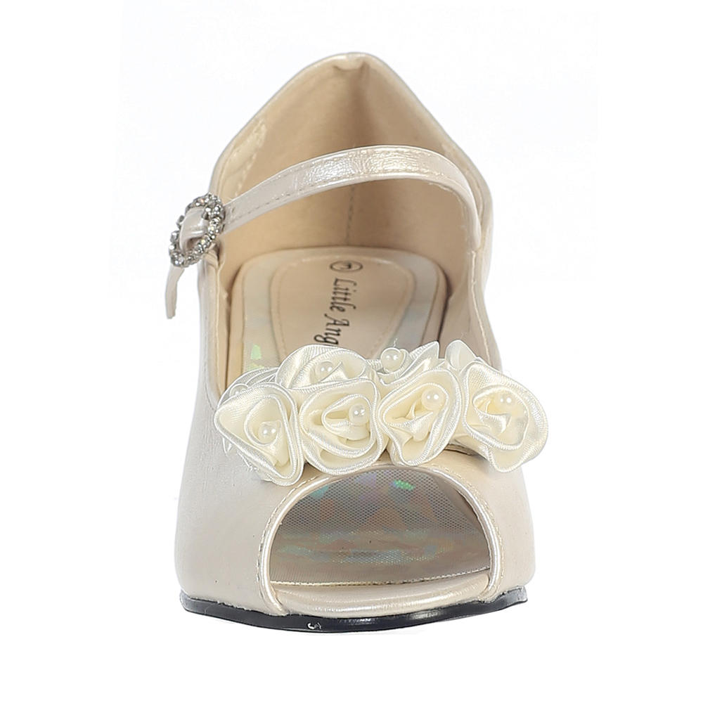 Christening Day Inch Heals with Rosette Bow Front