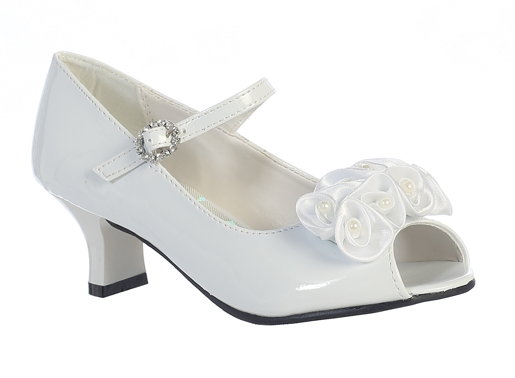 Christening Day Inch Heals with Rosette Bow Front