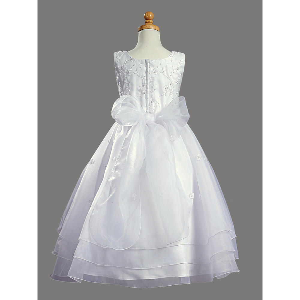 Swea Pea & Lilli Embroidered Organza Dress and Pearled Bodice with Organza Skirt.