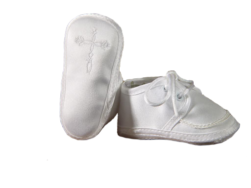 Little Things Mean a Lot Boys Satin Shoe with Celtic Cross