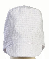Christening Day Cotton-Poly Basket Weave Christening Romper and Hat