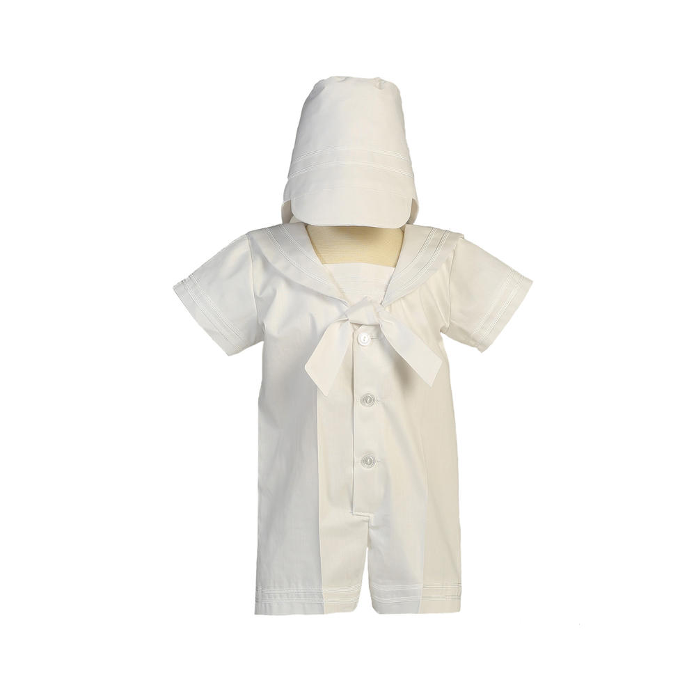 Christening Day White Sailor Poly-cotton Outfit for Christening Baptism and Special Occasion