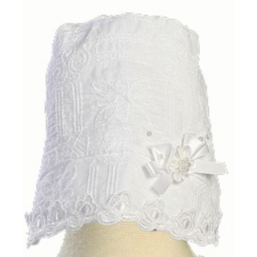 Christening Day Embroidered Cotton Christening Baptism Dress with Ruffle