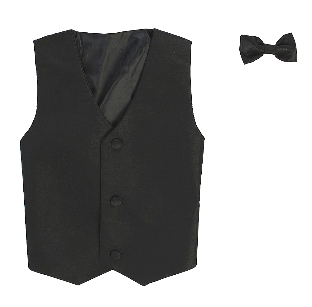 Avery Hill Poly Silk Vest and Clip-on Bow Tie