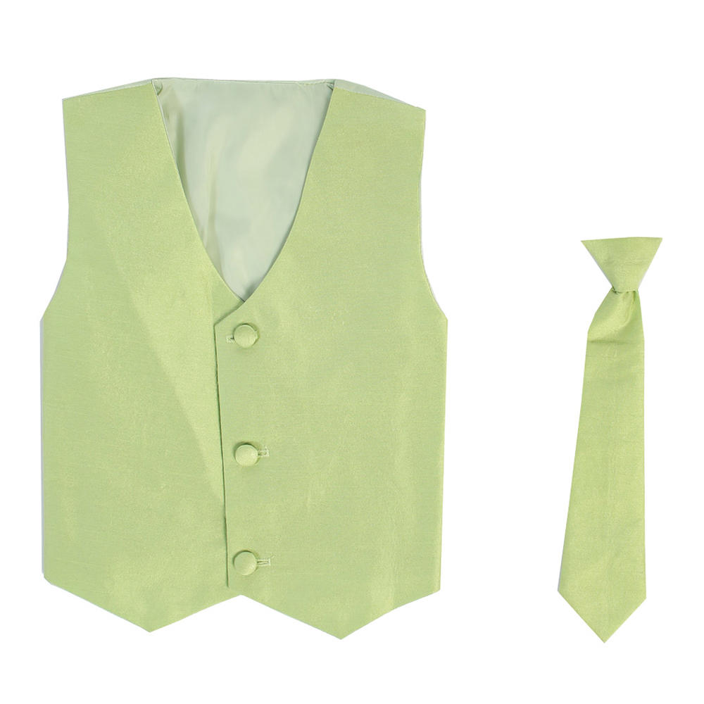 Avery Hill Poly Silk Vest and Clip-on Windsor Tie