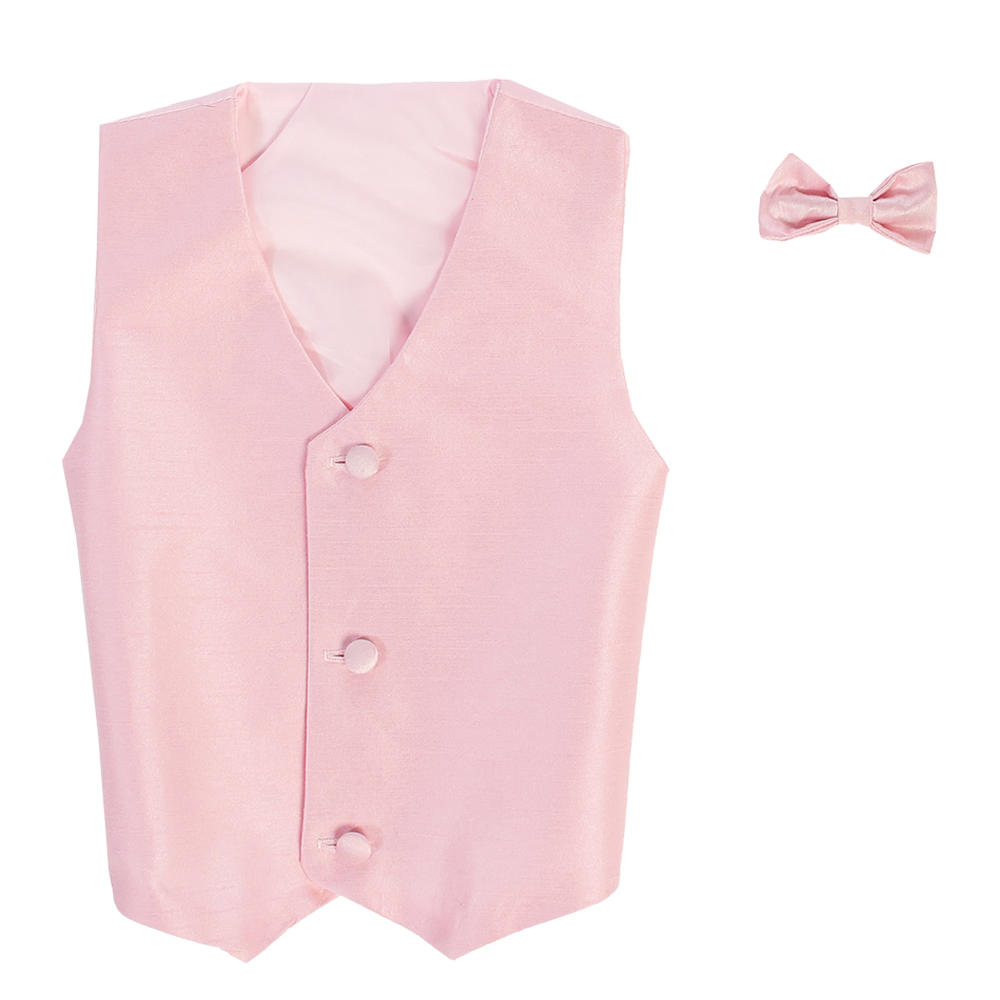 Avery Hill Poly Silk Vest and Clip-on Bow Tie