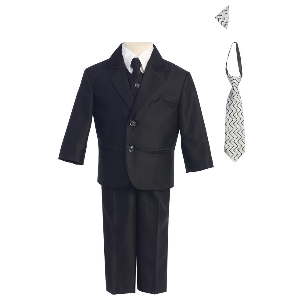 Avery Hill 6 Piece Two-button herringbone pattern suit and additional Tie  and Pocket Square