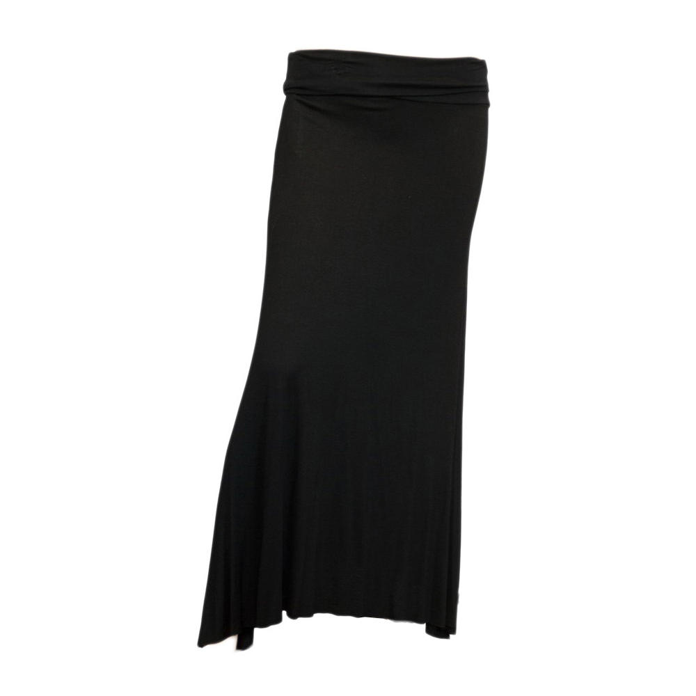 eVogues Apparel Plus Size Black Hip Hugger Long Skirt