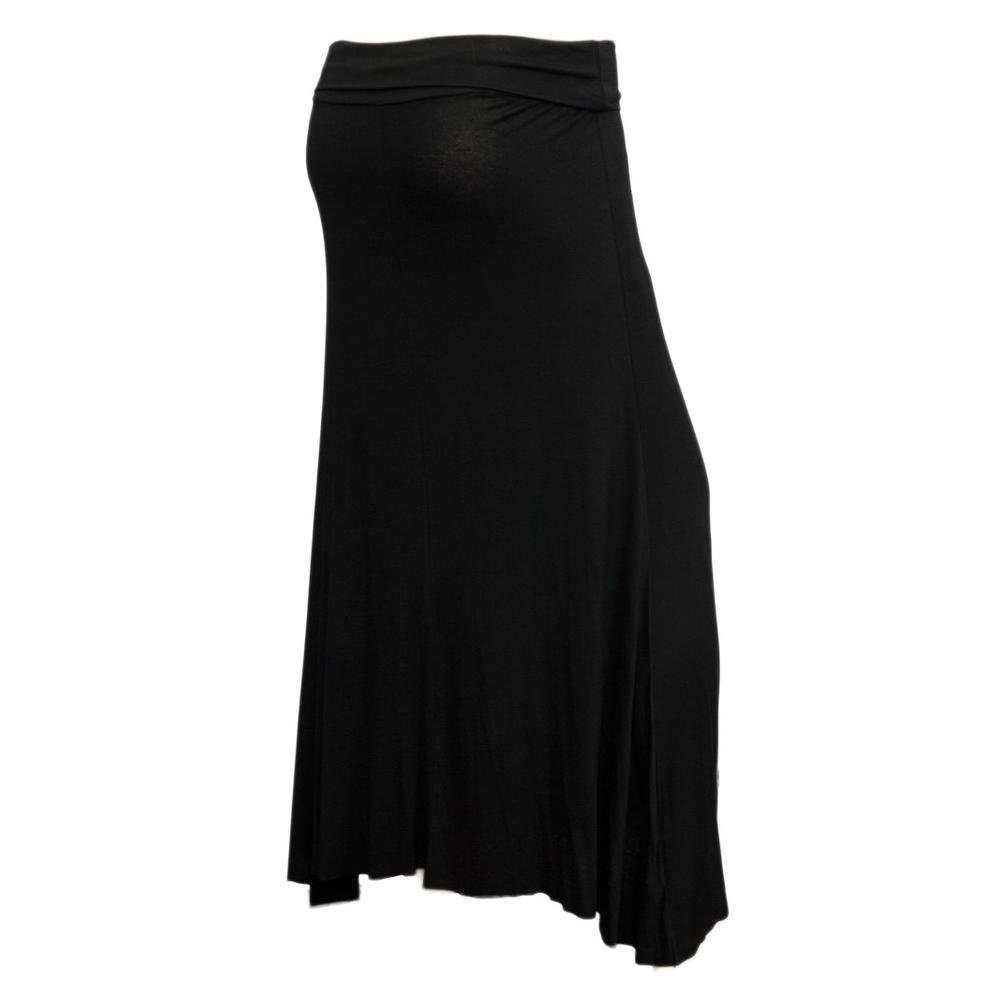 eVogues Apparel Plus Size Black Hip Hugger Long Skirt