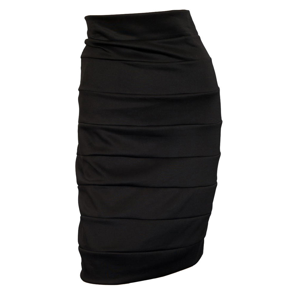 eVogues Apparel Plus size Bandage Pull On Pencil Skirt Black