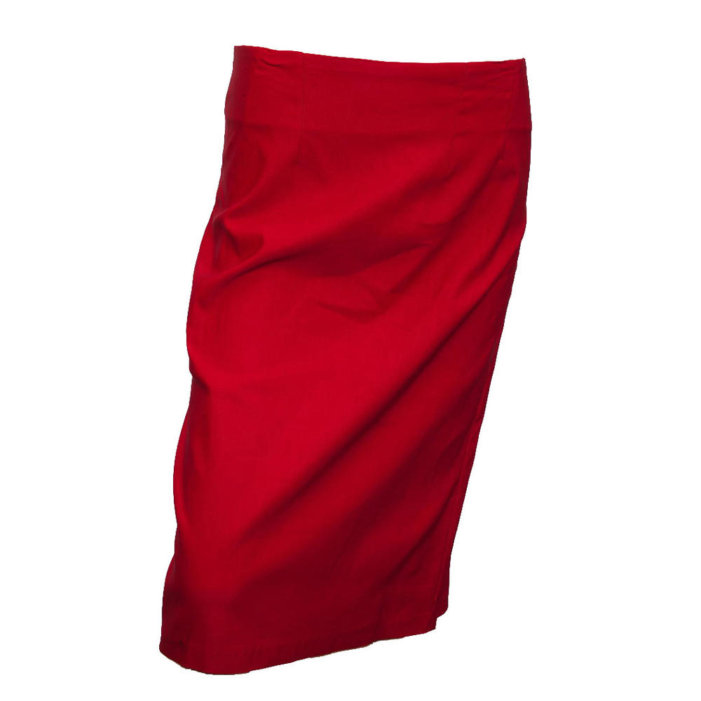 eVogues Apparel Jr Plus Size Pencil Skirt Red