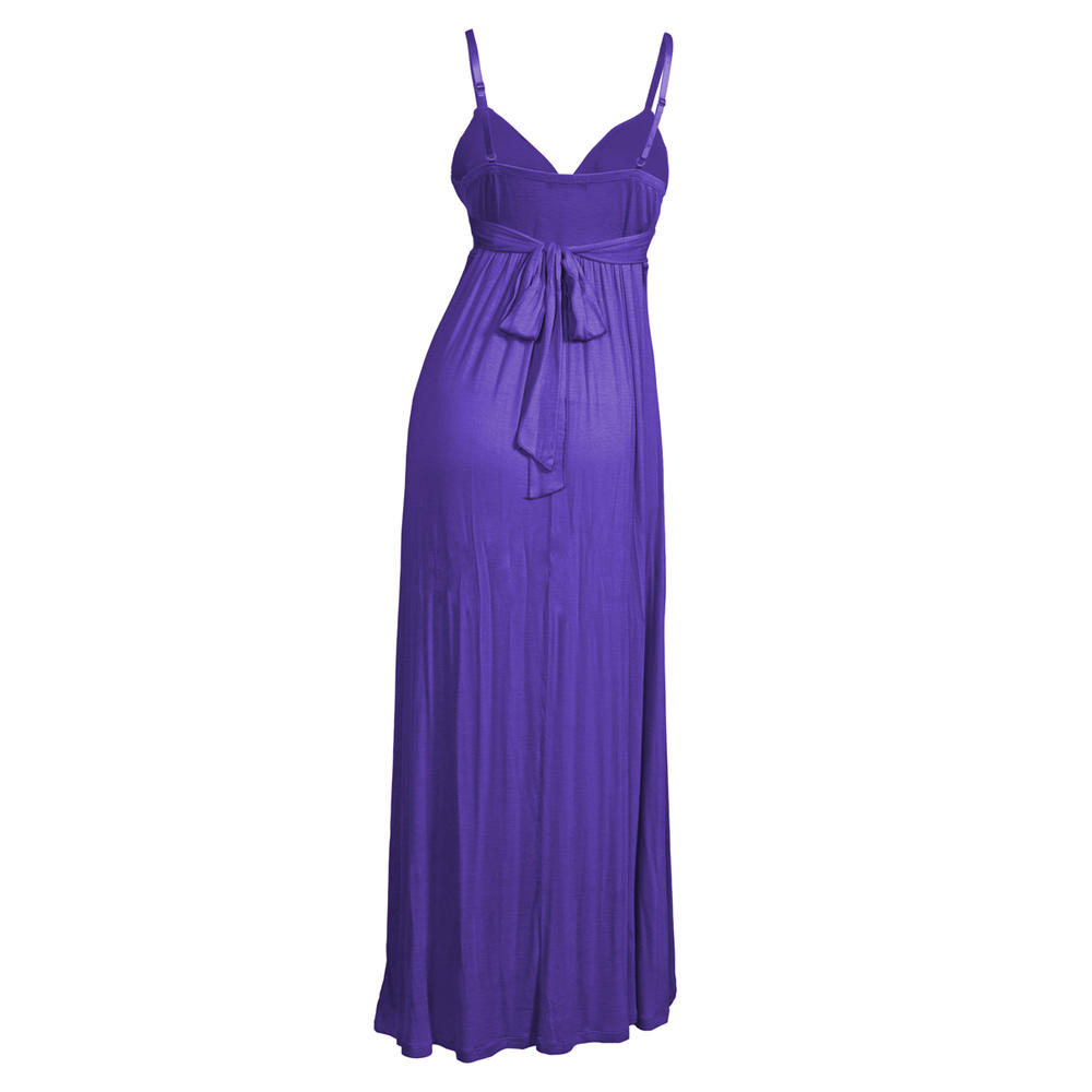 eVogues Apparel Plus Size Sexy Cocktail Maxi Dress Purple