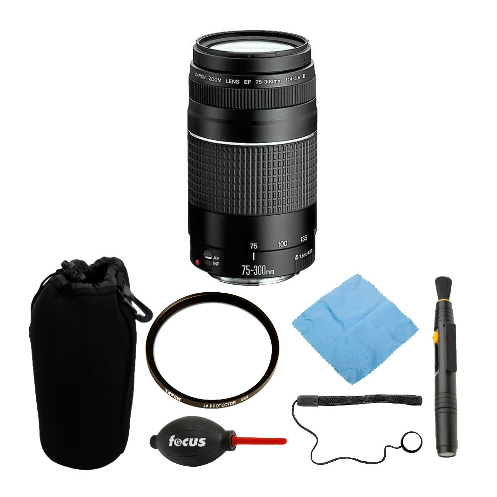 K1 Canon Ef 75 300mm F 4 5 6 Iii Telephoto Zoom Lens And Deluxe Accessory Bundle