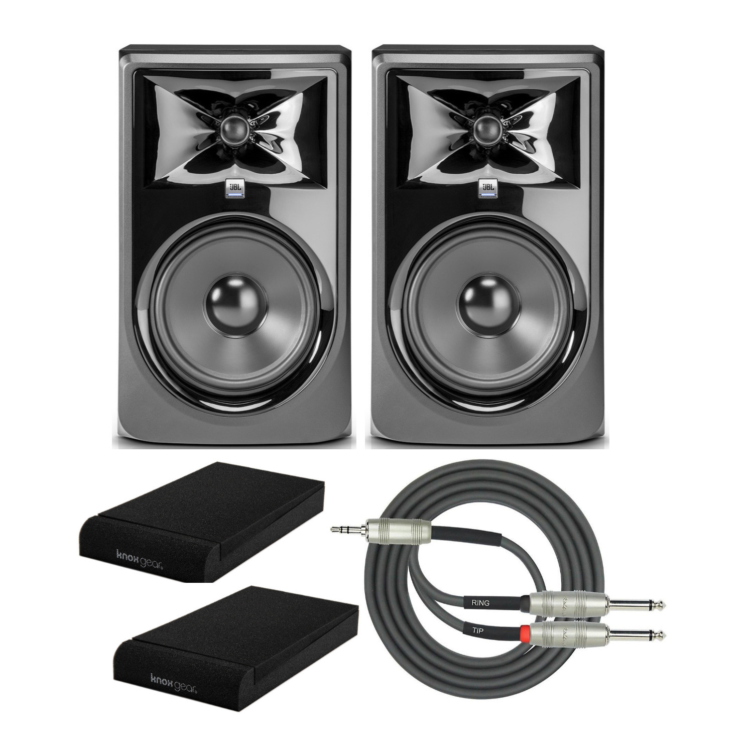 308PMKII_K7 JBL Powered 8-inch Two-Way Studio Monitor (Pair) with Accessory