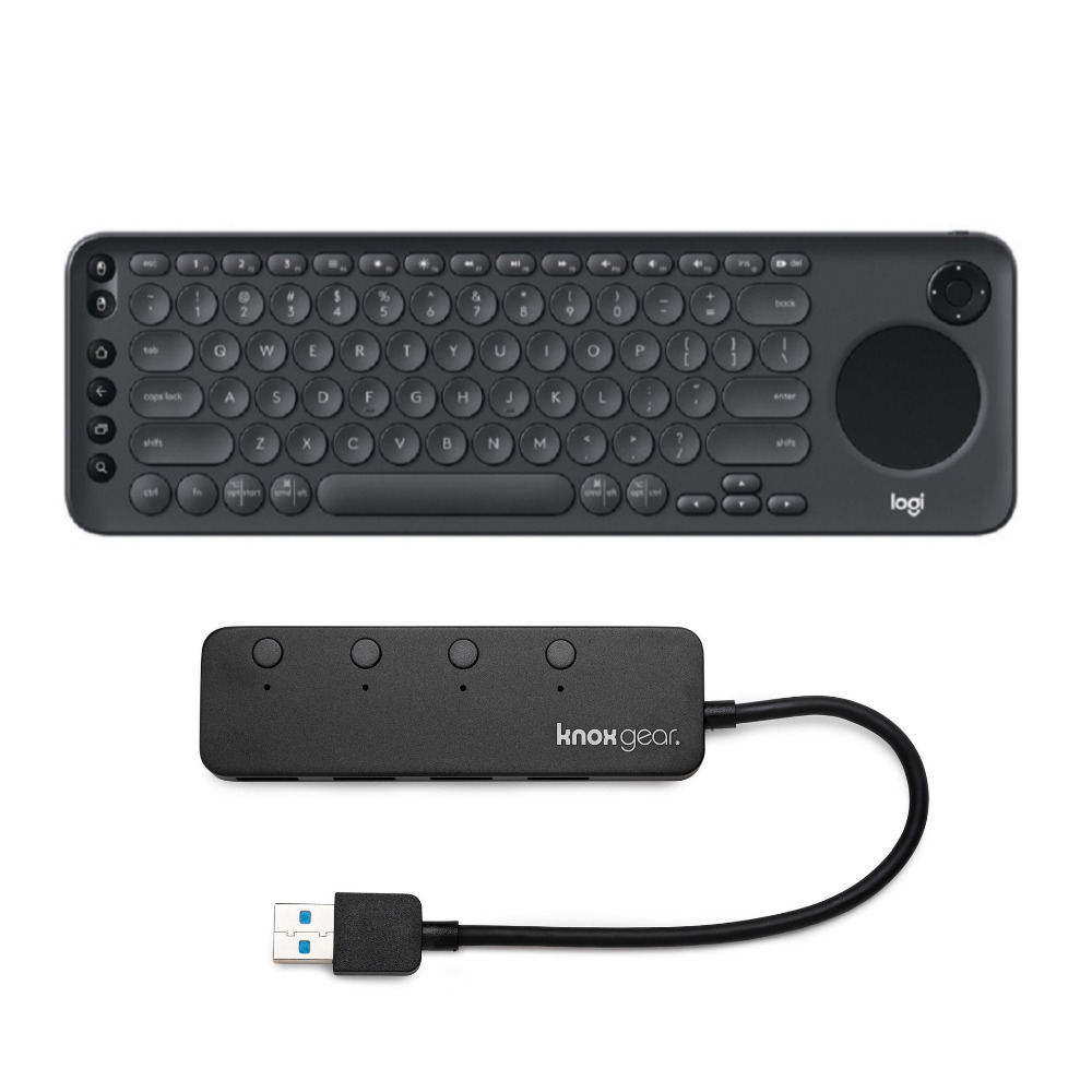 favorit Higgins Laboratorium 920-008822_K1 Logitech K600 TV Wireless Keyboard with Integrated Touchpad  and with USB 3.0 HUB