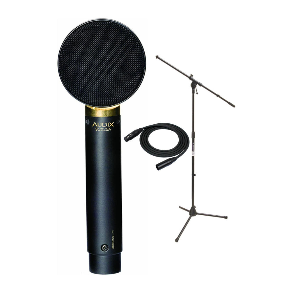 Audix SCX25A Studio Microphone with MS7701B Microphone Stand and XLR Cable