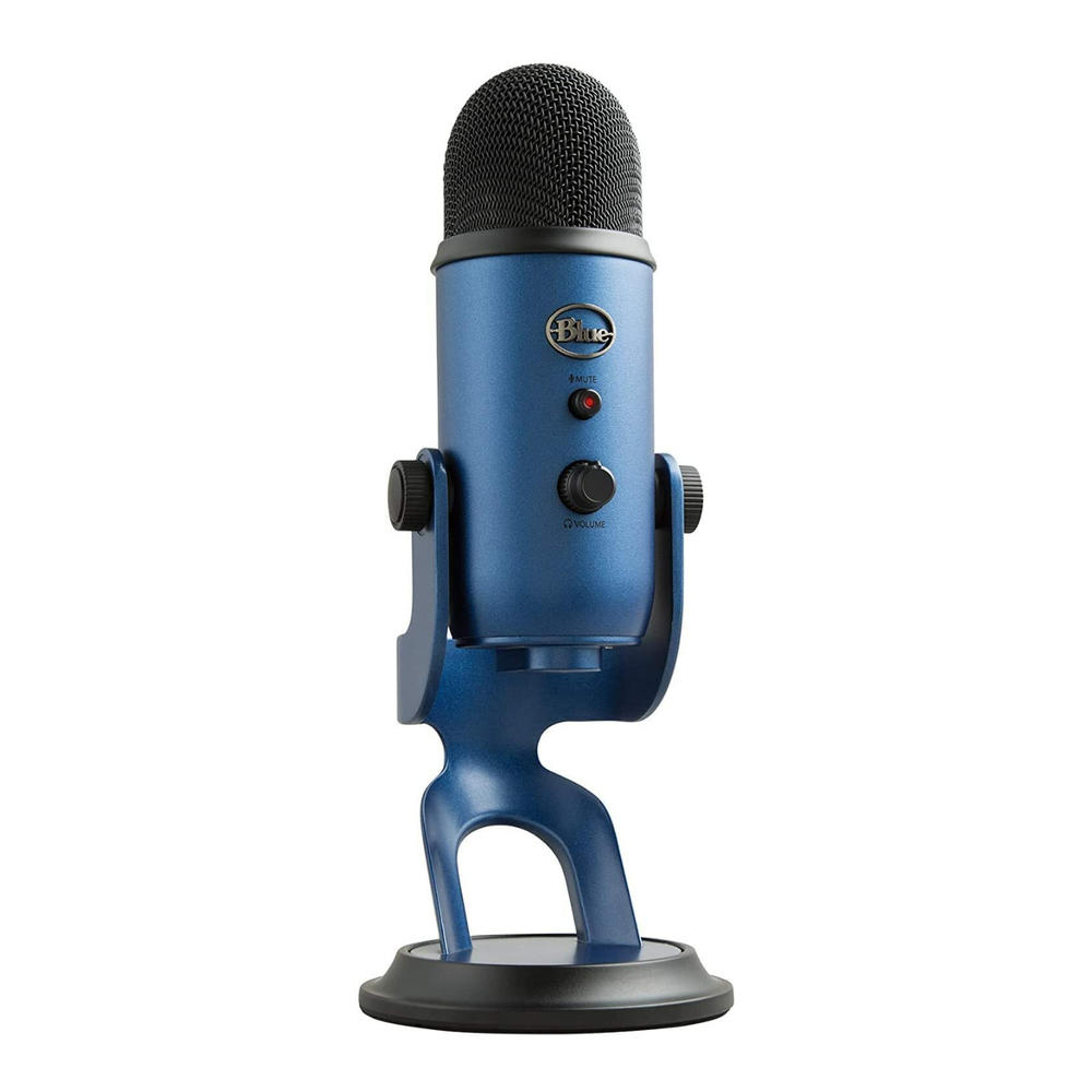 Blue Microphones Yeti USB Microphone (Midnight Blue) w/ Knox Studio Stand Bundle
