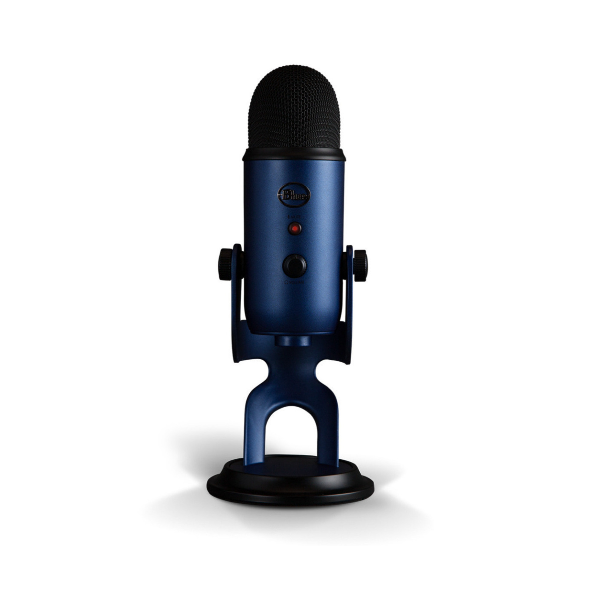 Blue Microphones Blue Yeti Microphone (Blue) with Boom Arm Stand, Pop Filter and Shock Mount