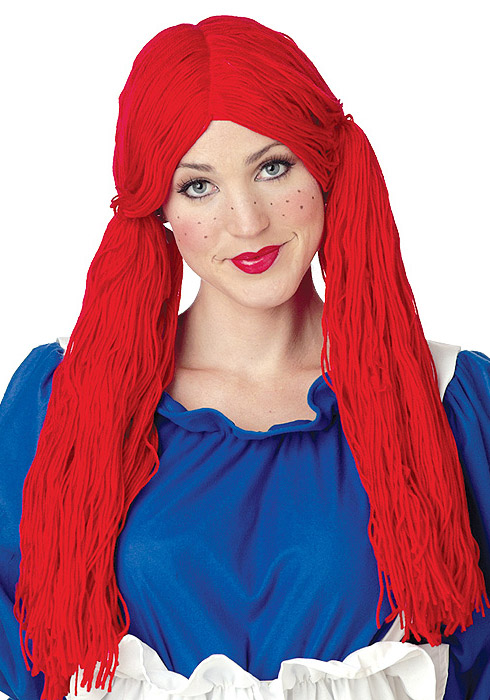 California Costume Rag Doll Wig (Red;One Size)