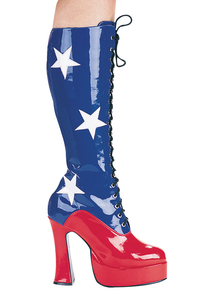 Ellie Women's 55 Inch Heel Knee High 'Liberty' Boots With Zipper
