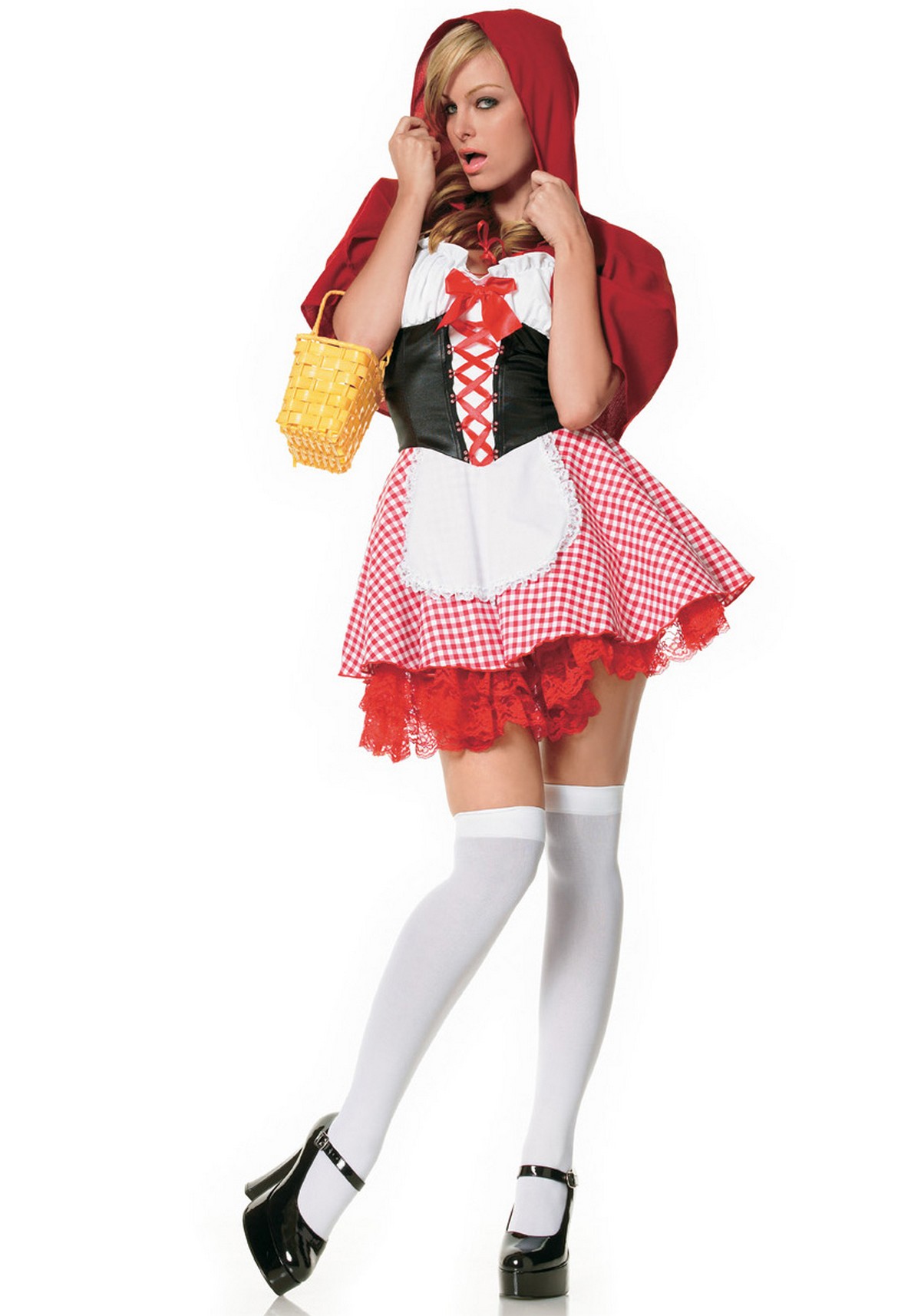 Leg Avenue 2 Pc Lil'Red Riding Hood Costume - Red/White