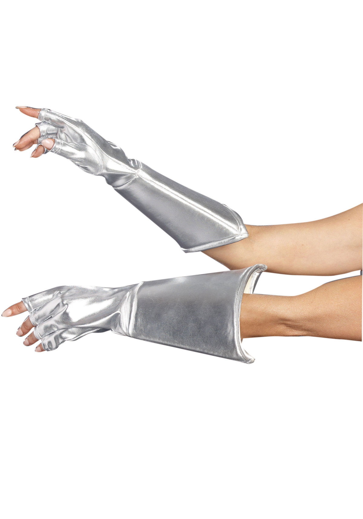Dreamgirl Silver Fingerless Galaxy Gloves Accessory