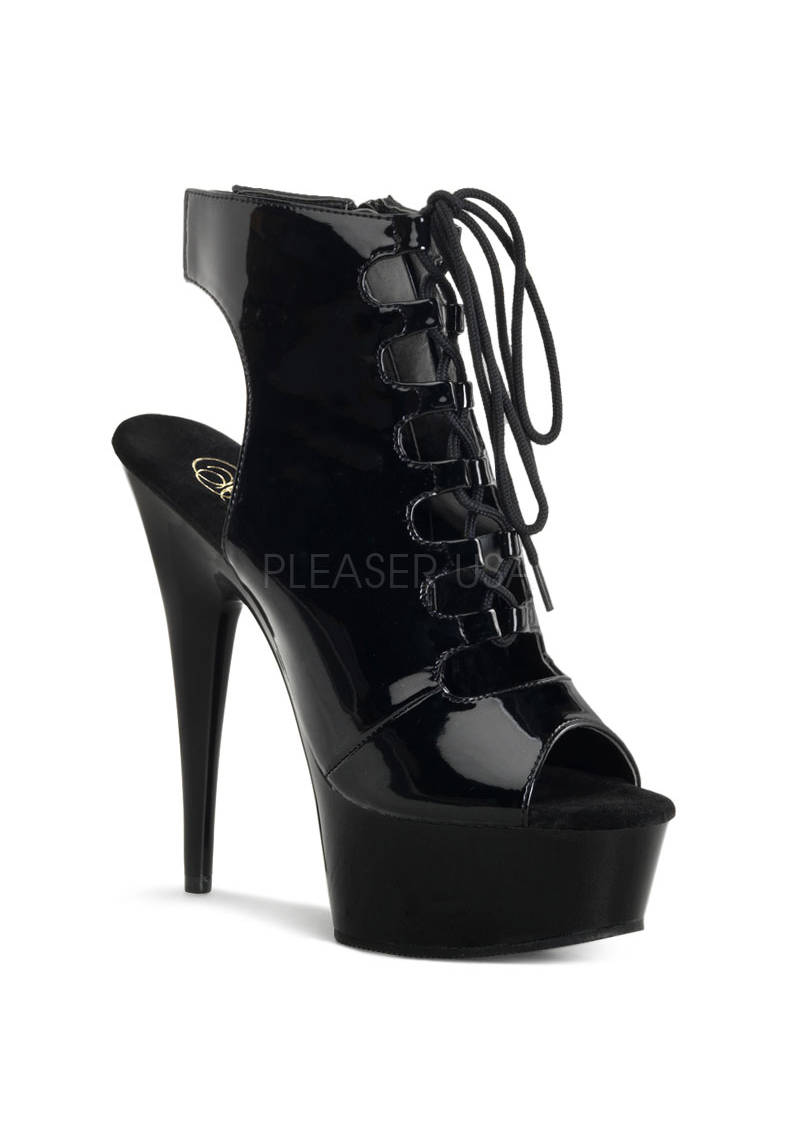 Pleaser Women's Inch Heel, 3/4 Inch Platform Lace Up Ankle