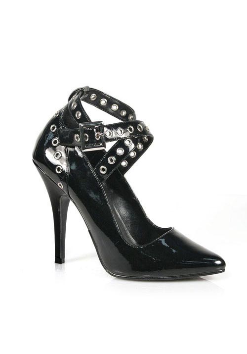 Pleaser Women's 5 Inch Crisscross Pump With Eyelet-Hole Punch