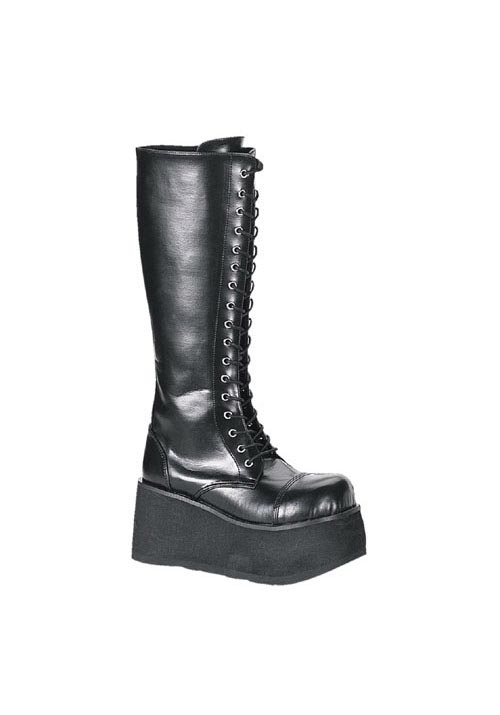 Demonia Men's/Unisex 3 1/4 Inch Platform 17 Eyelet Knee Boot