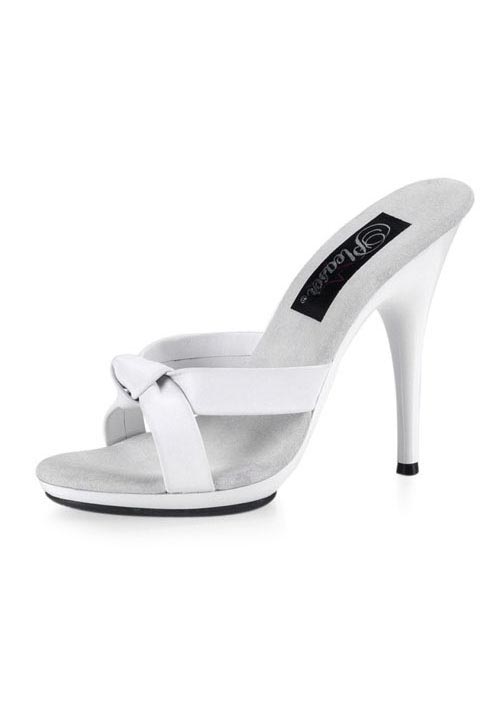 Pleaser Women's 5 Inch Stiletto Heel Two-Band Mini-Platform Slide