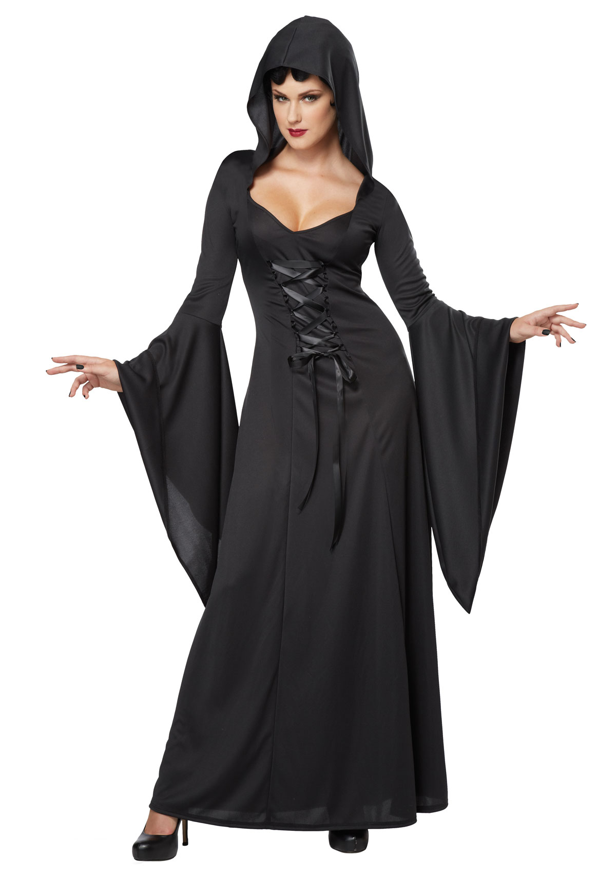 CALIFORNIA COSTUME COLLECTIONS Deluxe Hooded Robe - Black