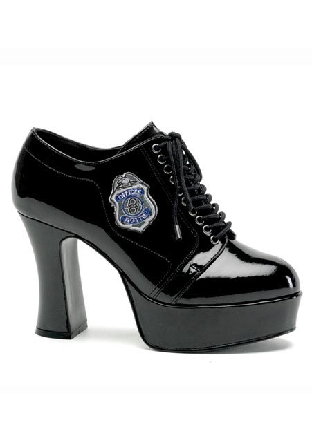 Funtasma Women's 4 Inches Police Badge Platform Shoe - Black
