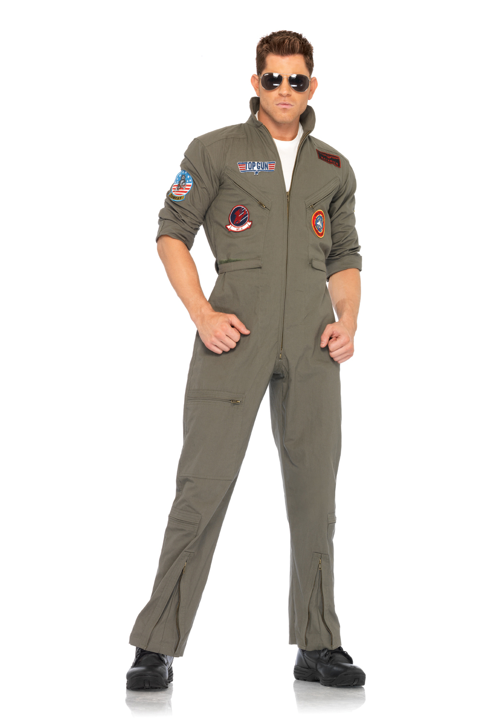 Leg Avenue Top Gun Men's Flight Suit - Khaki