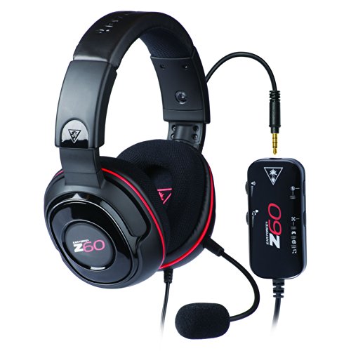 Turtbs6001 Turtle Beach Ear Force Z60 With Dts Headphone X 7 1 Surround Sound Gaming Headset For Pc And Mobile Devices