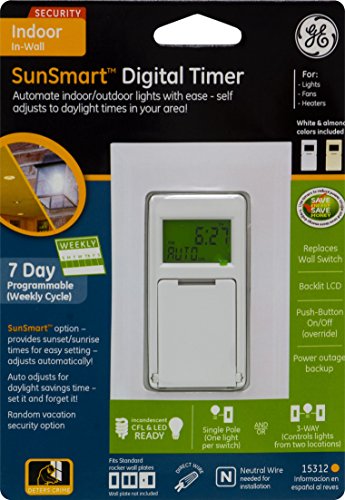 Jasco Products Company Llc Ge Sunsmart 3 Way Digital In Wall Timer