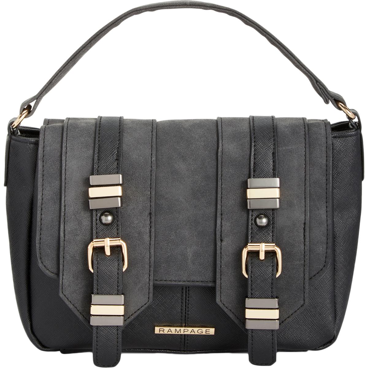 Rampage Womens Contrast Trim Satchel Crossbody Handbag Rampage Womens Contrast Trim Satchel Crossbody Handbag
