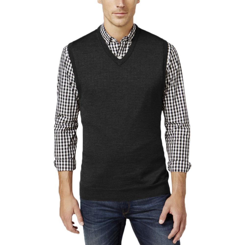 Club Room Big Tall Mens Merino Wool Knit Sweater Vest