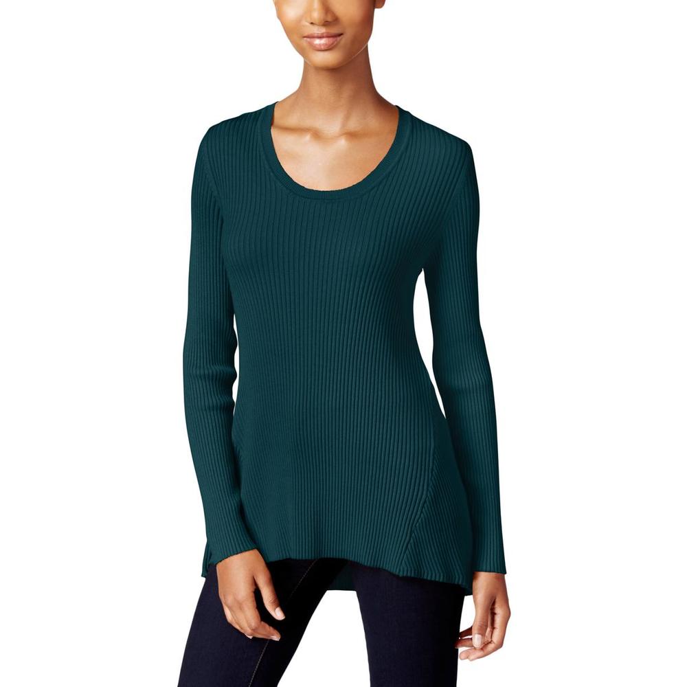 Style & Co. Womens Ribbed Long Sleeves Pullover Sweater